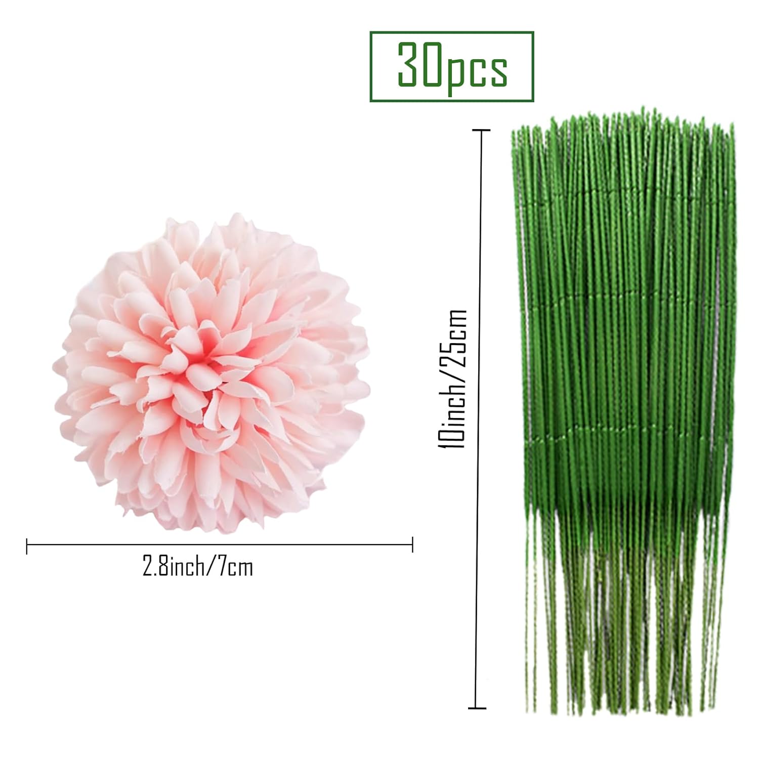 30 Pcs Artificial Chrysanthemums Heads Ball Flowers?Silk Chrysanthemum Ball Bouquet White Bouquets Hydrangea For Home Office Coffee House Parties And Wedding (Light Pink)