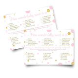 Pink And Gold Baby Shower Game - Candy Bar Matching Activity Cards - Guess The Stages Of Pregnancy And Parenthood - Funny Game For Guests - Twinkle Star Princess Theme - 25 Pack