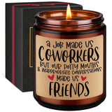 Candles, Coworker Gifts For Women, Men - Funny Coworker Leaving Gifts, Best Friend Candle - Birthday, Valentines, Friendship, Going Away Present For Women Friends - Work Bestie Presents For Woman