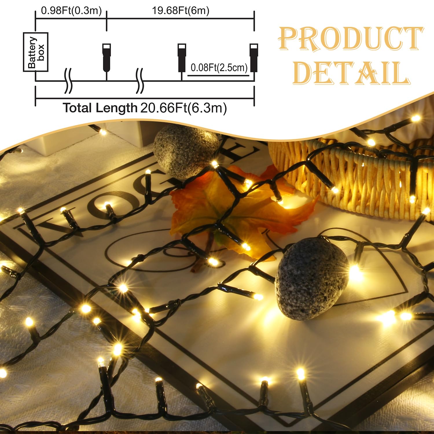 2 Pack 10.8Ft 120Led Christmas Fairy Lights, Twinkle Light Battery Operated With 8 Modes, Timer & Memory Function For In