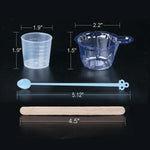 Epoxy Mixing Cups Kit,200Pcs, Plastic, 30Ml Disposable Measuring Cups,50 Wooden Stirring Sticks For Paint Mixing, Jewelry Making
