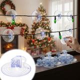 100Pcs Christmas Light Suction 1.5 Inches Light Clips Strong Suction Cup Holders For Hang String Christmas Lights Seasonal Lights And Xmas Decorations Without Tools