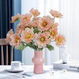 Artificial Poppies Flowers, Fake Flowers 5 Stems For Home Decoration 19.7 Inches Silk Flowers Poppy Realistic Arrangement(Orange)