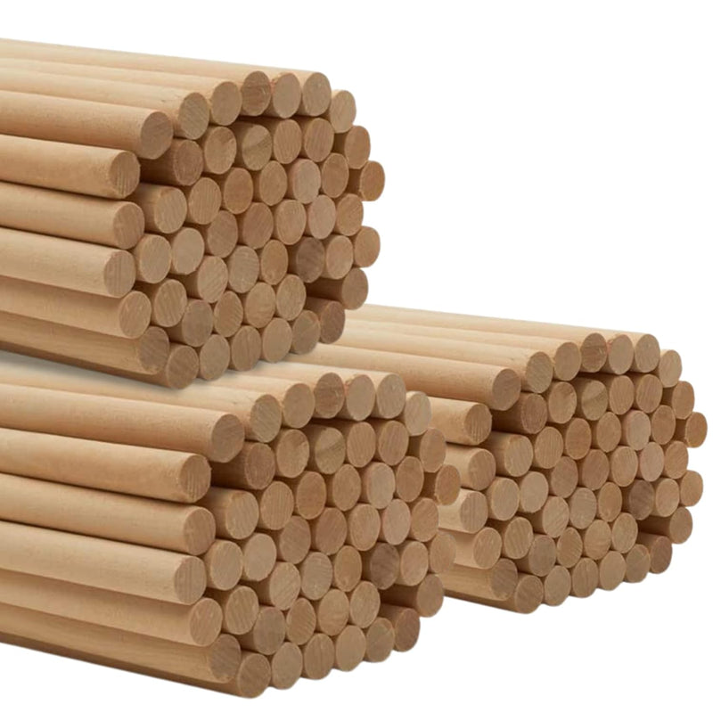 120Pcs Wooden Dowel Rod 12 Inch X 1/8 Inch Wood Dowels Wooden Sticks For Craft