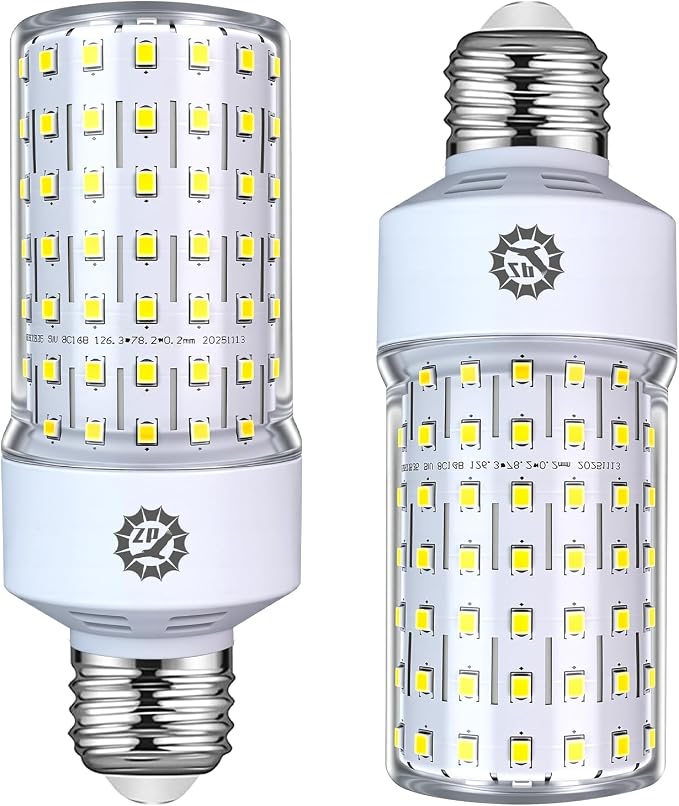 40W LED Corn Light Bulbs 2 Pack 5000K Daylight 5000 Lumens 300W Equivalent E26 E27 Base