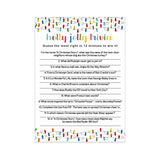 Festive Lights Christmas Trivia Party Games For Adults, Groups, Thanksgiving, Office, Holiday Movie And Song Activity, Colorful Xmas, 25 Pack, 5X7 Cards, Version 3