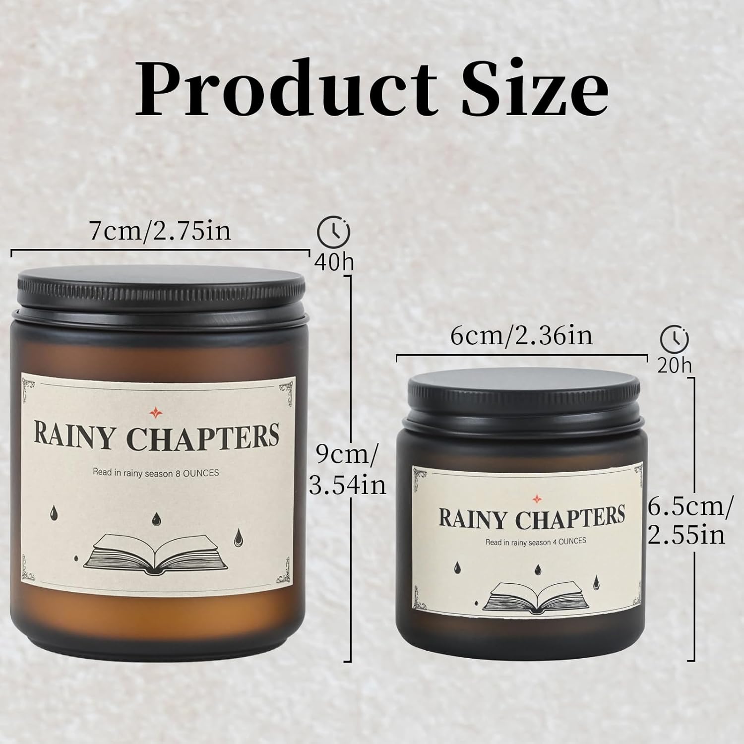 Rainy Chapters Scented Jar Candle - 100% Soy Wax Aromatherapy Candle With Juniper & Cedar Notes, Long-Lasting Fragrance For Home, Relaxation Romantic Ambience (4Oz, 20-Hour Burn Time)