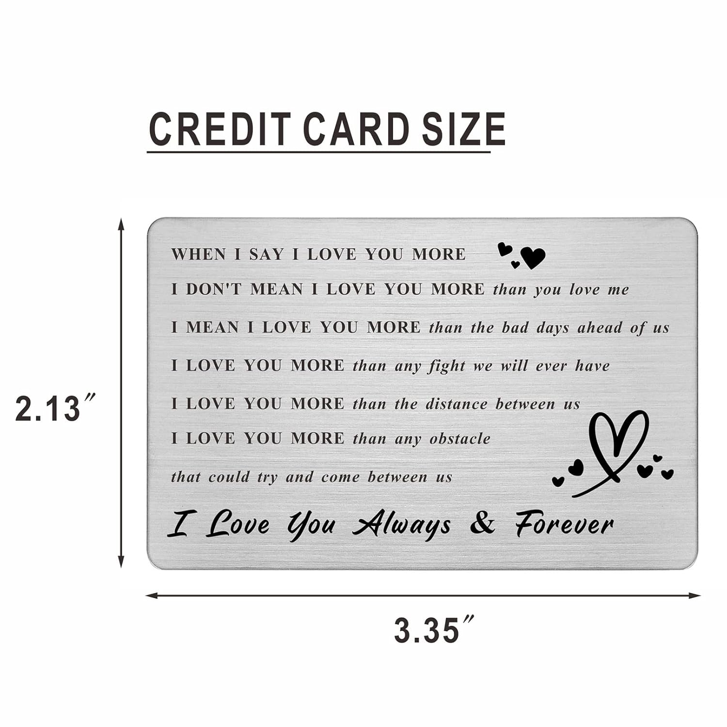Husband Birthday Card Gifts - When I Say I Love You More - Husband Wife Anniversary Birthday Wallet Card Gifts For Men Him
