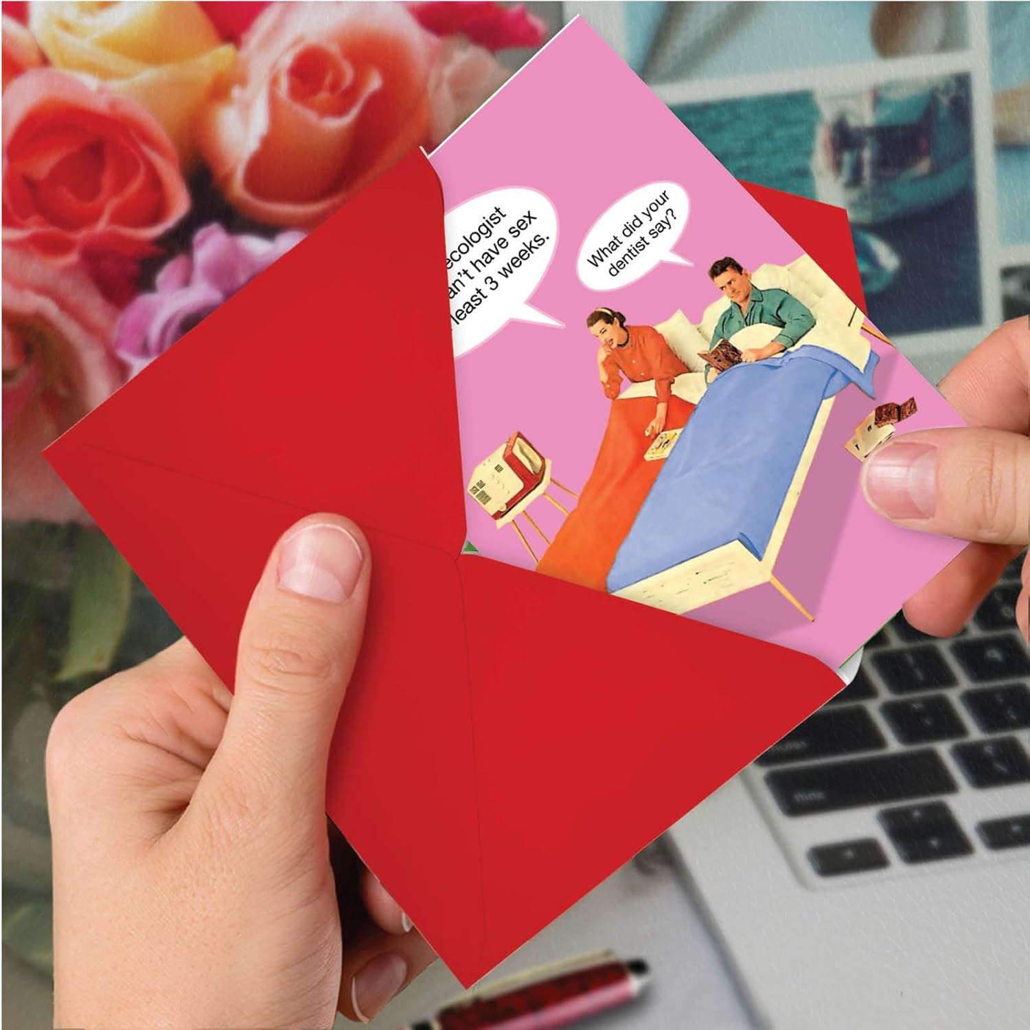 , Valentines Card For Adults - Funny Valentine'S Gift, Humor Card With Envelope - Dentist Say 9875