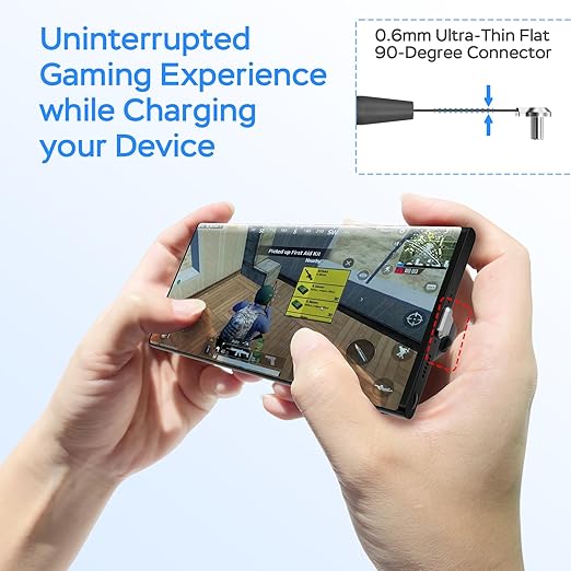 60W USB C to USB C Cable 3.3FT Right Angle Fast Charging Cord for iPhone Samsung MacBook