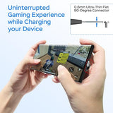 60W USB C to USB C Cable 3.3FT Right Angle Fast Charging Cord for iPhone Samsung MacBook