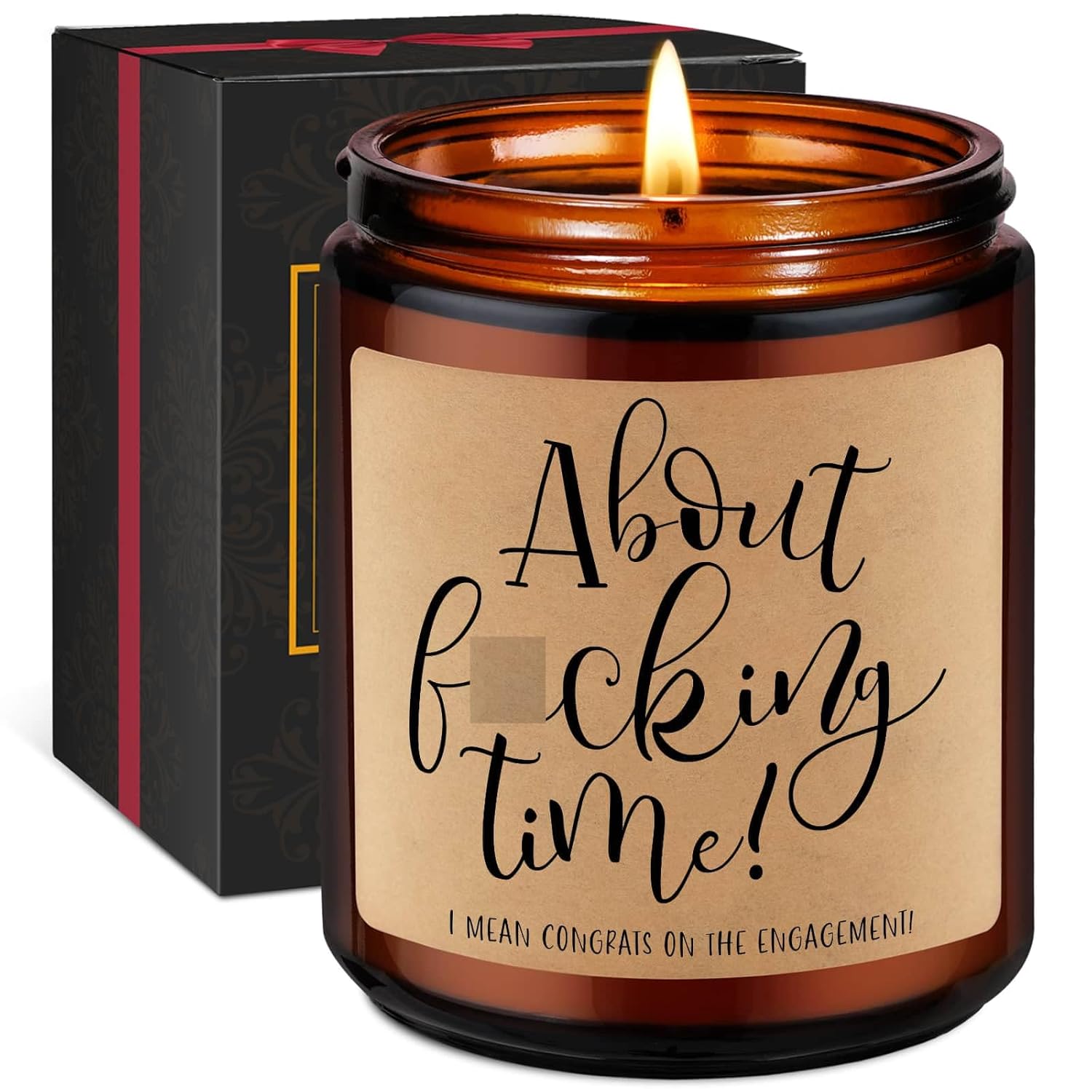 Candle, Engagement Gifts For Couples Newly Engaged Unique, Happy Engagement Presents For Women Men, Finally Engaged Gifts For Bride To Be Fiance Her Him, Funny Congrats Candle Ideas