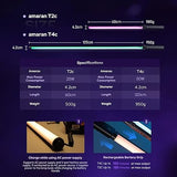 Amaran T4C RGBWW LED Tube Light 47.2 Inch 40W Bi Color App DMX Control for Studio Video