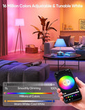 A19 Bluetooth LED Light Bulbs 2 Pack Color Changing RGBWW 800LM Remote Control E26 60W Equivalent