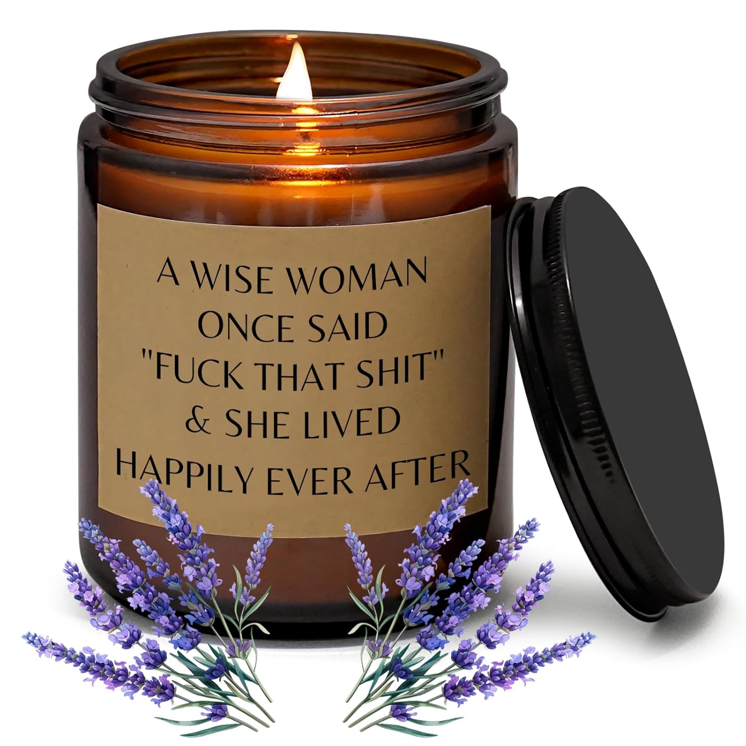Retirement Gift A Wise Woman Once Said 7Oz Lavender Scented Candle Farewell Relaxation Funny Going Away Leaving New Job Gift (Candle-Wise Woman)