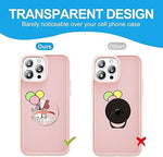 2-Pack Transparent Phone Ring Holders, 360° Finger Grip for Phones & Tablets