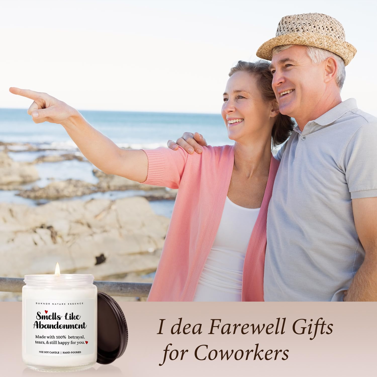 Farewell Themed Candle - Lavender Scented Soy Wax Candle - Funny Coworker Leaving Gift For Women