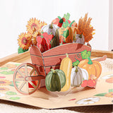Pumpkin Harvest 3D Pop Up Thanksgiving Card, Autumn, Halloween, Sunflower, Fall For Family, Parents, Grandma, Women, Mom