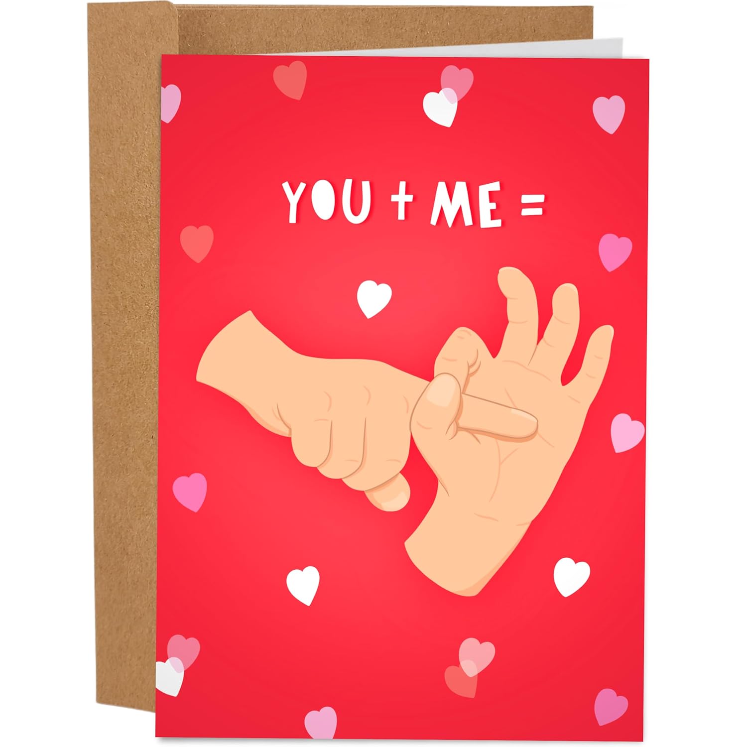 Funny Valentine'S Day Card For Him - Funny Anniversary Cards For Husband Wife - Naughty Dirty Inappropriate Birthday Card For Boyfriend - You + Me Equation Card