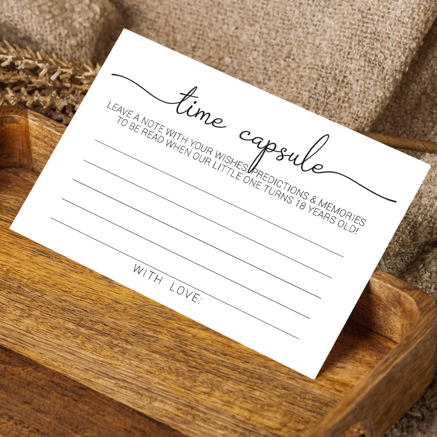 50 Time Capsule Cards For 1St Birthday Or Baby Shower Game Activity, Advice And Wishes Cards, And Anniversary Cards For Baby Shower Time Capsule