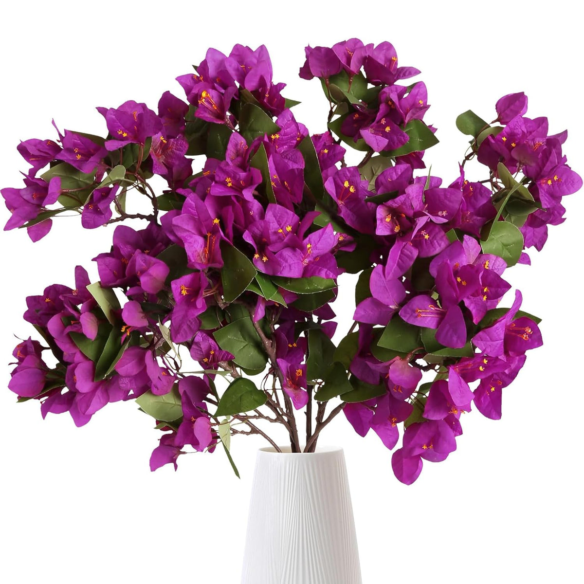 35.43 In 4 Pcs Bougainvillea Artificial Flowers Silk Bougainvillea Branches Bougainvillea Plants Purple Flowers Long Stem Artificial Flowers For Wedding Centerpieces Home Decor(Purple)