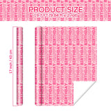 Pink Birthday Wrapping Paper Mini Roll, 17 Inch X 19.7 Feet Happy Birthday Lettering Design Gift Wrap Paper For Bday Baby Shower Holiday Christmas Party Wrapping Supplies