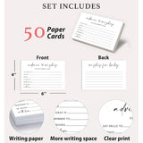 50Pcs Baby Shower Advice And Wishes Cards With Memory Guest Book – Sweet Messages For New Mom & Dad – Baby Shower Games, Party Decorations & Keepsake -A02