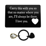 Valentines Day Gifts For Men Engraved Wallet Insert Card For Boyfriend Husband Christmas Birthday Wedding Anniversary Card I Love You Gifts For Him Fiance