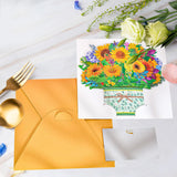 Sunflower Bouquet Pop Up Card, 3D Flower Greeting Card With Envelopes For Any Occasion, Birthday, Mother'S Day, Anniversary, Valentines Day, Handmade Gifts, Foldable Flower Cards For Friends