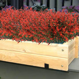 Artificial Lavender Flowers Plants 6 Pieces, Lifelike Uv Resistant Fake Shrubs Greenery Bushes Bouquet To Brighten Up Your Home Kitchen Garden Indoor Outdoor Decor(Orange Red)
