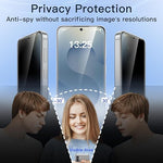 2-Pack Privacy Screen Protector for Samsung S25 5G, Anti-Spy, Tempered Glass, Fingerprint ID