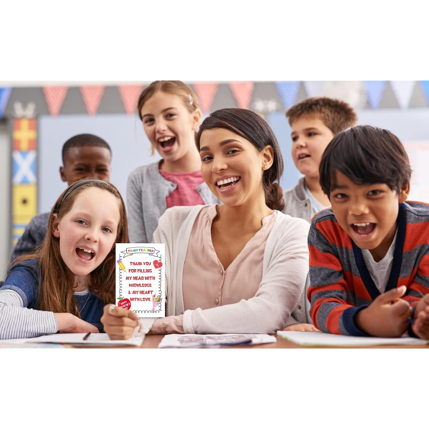 Happy Valentine'S Day Cards For Teacher -Teacher Valentines Greeting Cards Teachers Valentine'S Gifts Cards From Students Thank You Teacher Valentine'S Day Gifts Card With Envelopes
