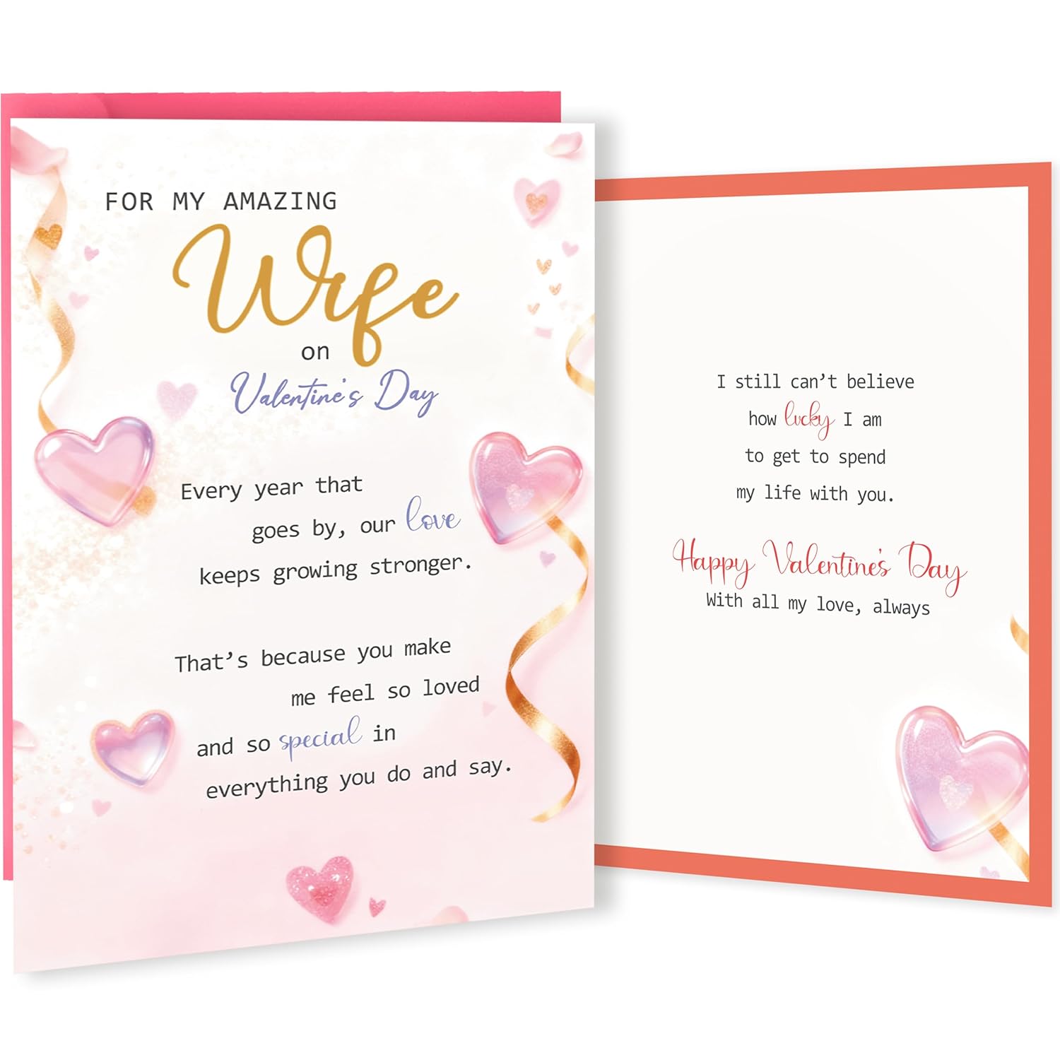 Funny Valentines Day Card For Wife, Sweet Valentine'S Day Card Gifts ...