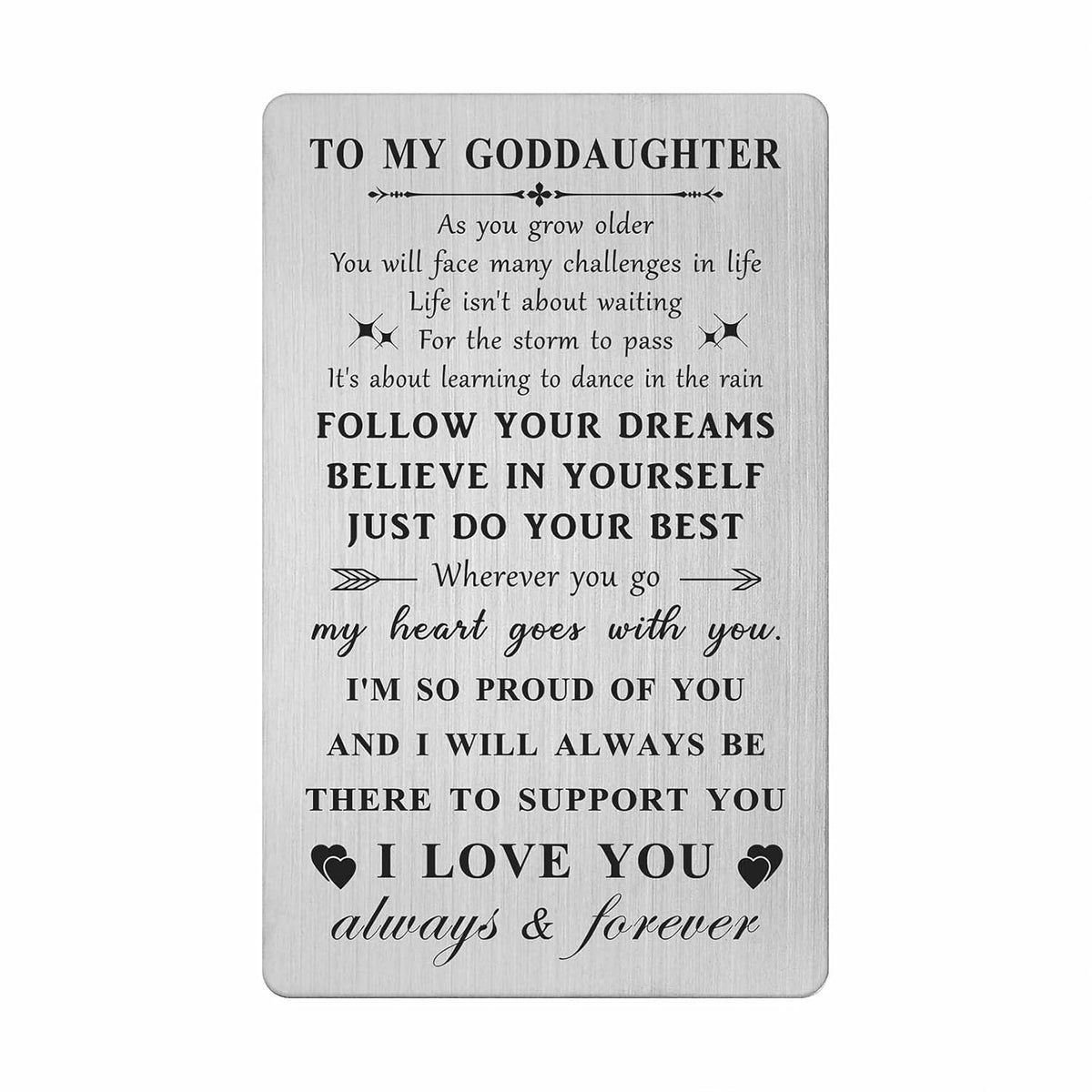 Goddaughter Birthday Card From Godmother - Goddaughter Baptism Gifts For Girls - Goddaughter Graduation Cards From Godfather