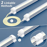 12 Pack 4FT T8 LED Shop Lights 42W 6300LM 5000K Daylight Linkable Plug and Play Garage Ceiling Lights