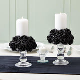 100-Pack Black Artificial Flowers, Fake Foam Flowers For Halloween Decorations, Diy Crafts, Bouquets, And Black-Themed Parties (3 Inches)