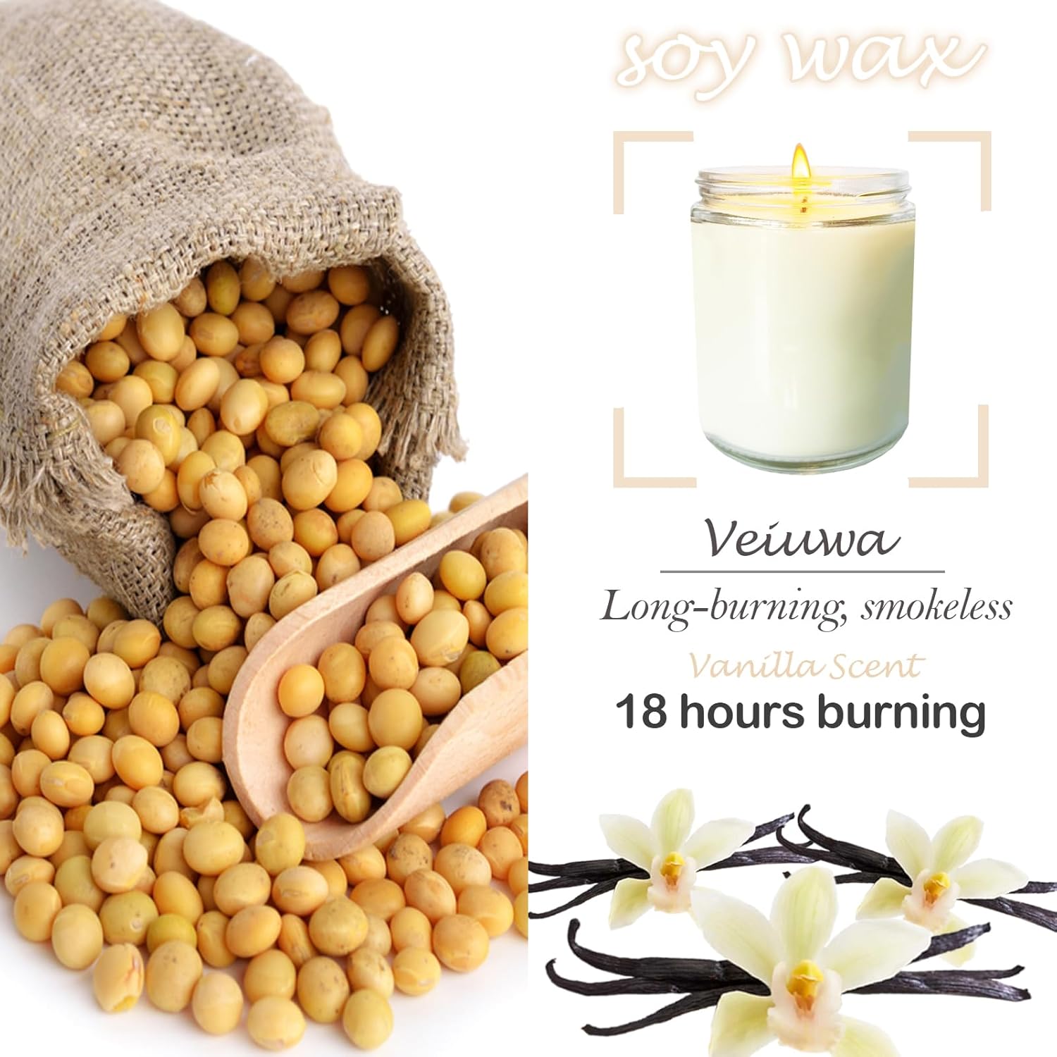 24 Pcs 6 Oz Vanilla Scented Soy Candles Set,Mason Jar Bulk Candles For Gifts,Aromatherapy Candle,Great Stress Relieving Scented Candle For Girls As A Gift For Birthdays, Weddings And More!
