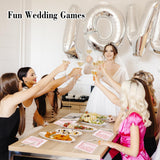 Wedding Shoe Bridal Shower Game Set, 30 Pink Wedding Shower Games Card, Bridal Shower Engagement Bachelorette Party Activities And Supplies -P08