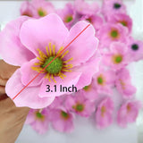 20Pcs Artificial Flower Fake Poppy Flower Heads, Faux Poppy Flower Heads, Simulation Flower Heads For Diy Handmade Office Flower Arrangement Wedding Photography Party Home Decoration(Purple)