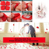 1000 Pieces Blue Artificial Silk Rose Petals Flower Decoration Wedding Party Color Blue