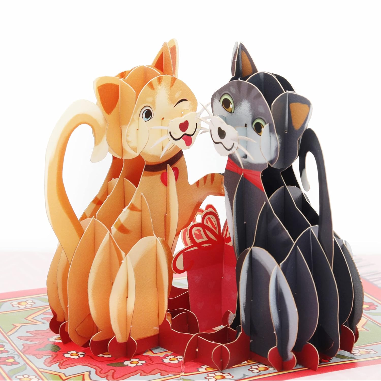 Love Cats Valentines Day 3D Greeting Pop Up Card, Happy Cat Birthday Card, Anniversary, Thinking Of You, Just Because, Congratulations, Mother'S Day - Kitten, Funny, Cute - For Cat Lover, Wife,