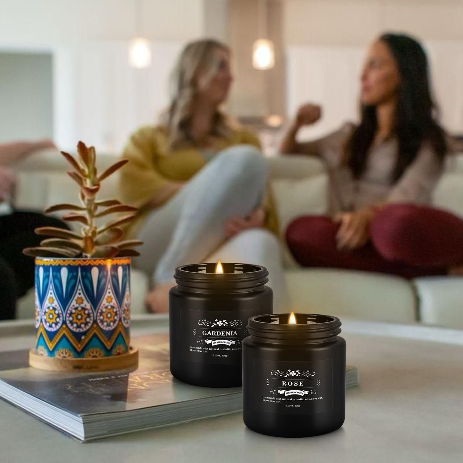 Scented Candles Gifts Set 24 Pack Soy Wax Travel Tin Jar Candles For Home 3.05 Oz For Mom For Christmas, Birthday, Thanksgiving, Mother'S Day(Black)
