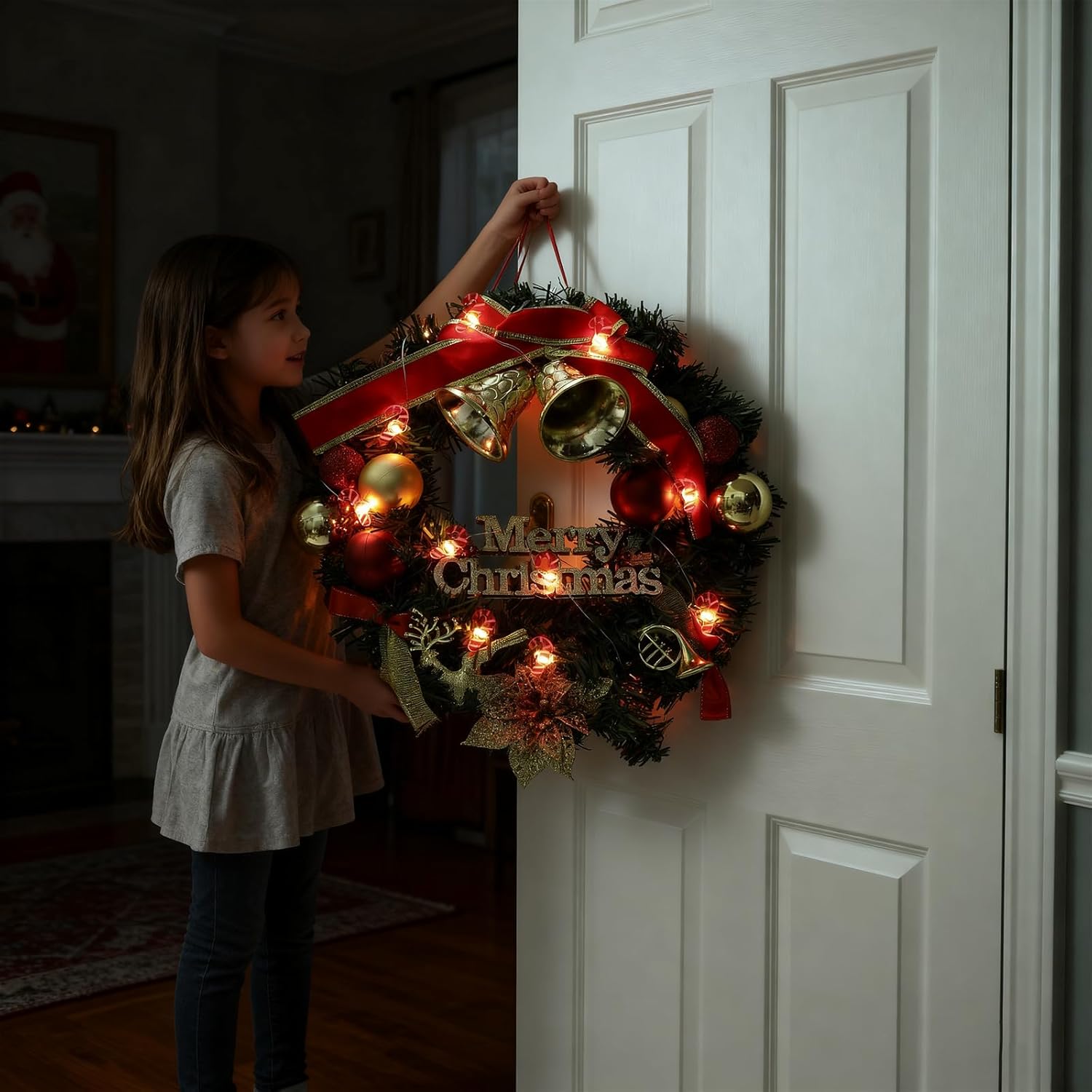 2 Pack Battery Operated Christmas Tree Decorations Fairy String Lights?7Ft 20 Leds Candy Cane String Lights For Home Par