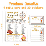 Camp Birthday Party Decoration,Fun Camp Activities For Kids,S'Mores Party Game,Birthday Games For Kids Party,Camping Birthday Party Activity,Camp Themed Party Decoration,What'S Your S'Mores Name Game