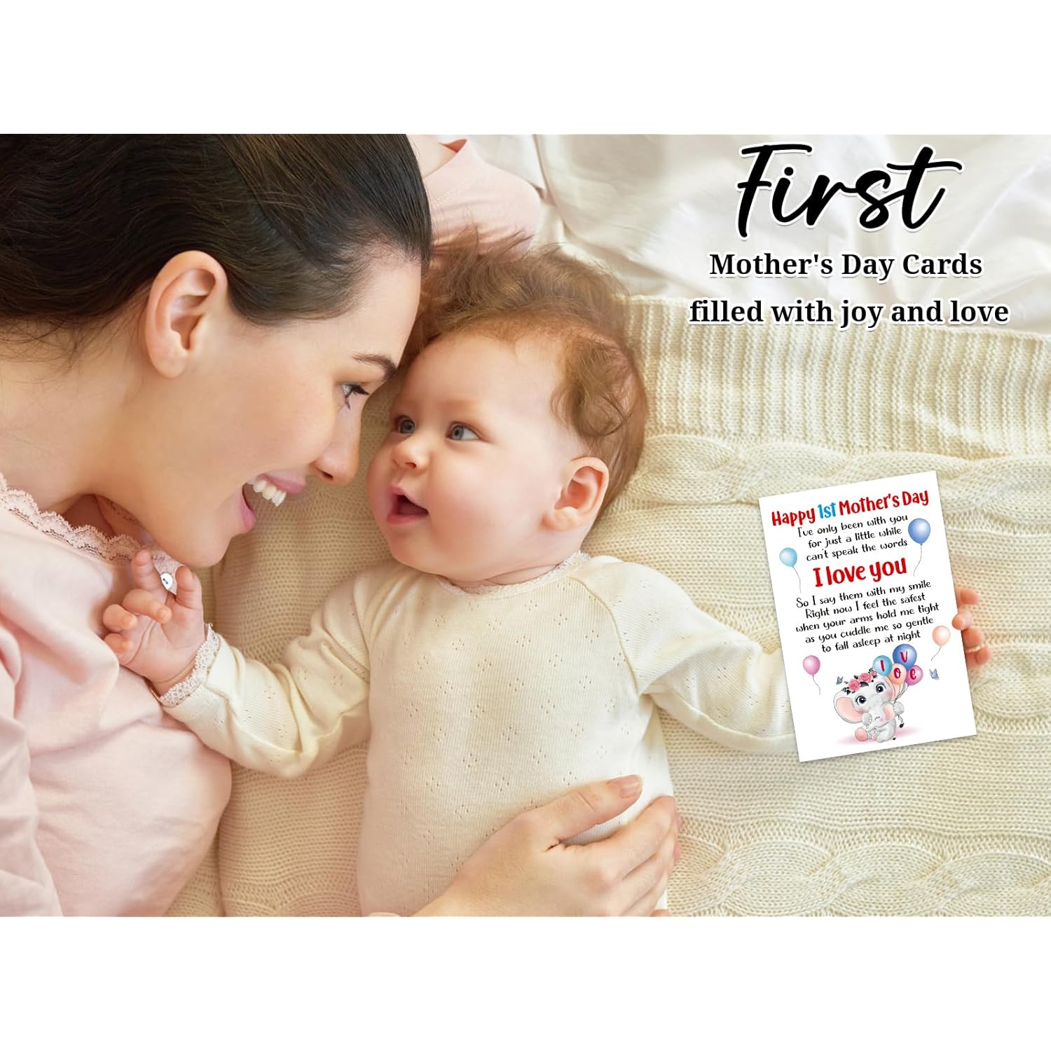 First Mothers Day Card - Happy 1St Mother'S Day Card Gifts For New Mom First Time Mother 1St Mothers Day Greeting Card For Wife Daughter New Mom Gifts From Daughter Son