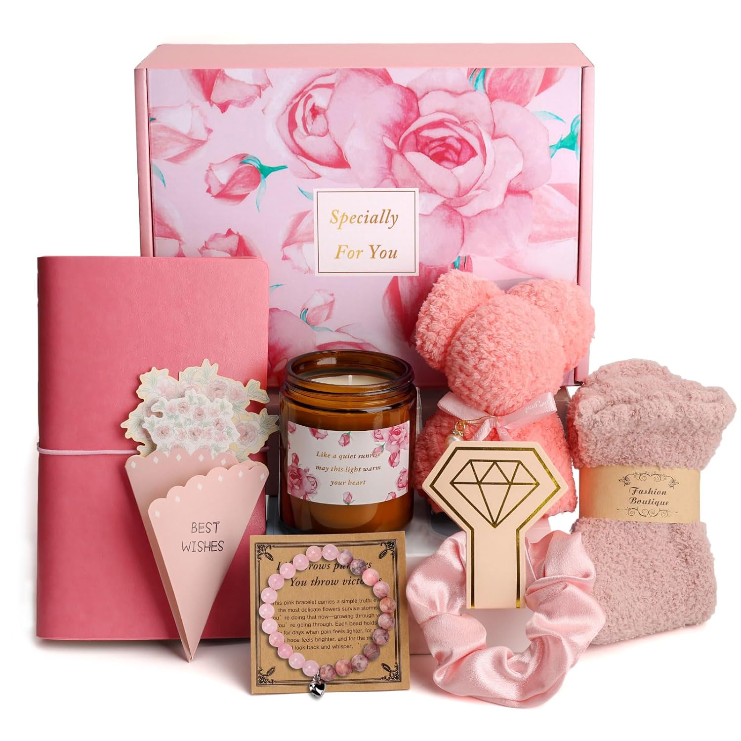 Get Well Gifts For Women Christmas Gifts7 Pcs Feel Better Encouragement Box,After Surgery Recovery Basket Care Self Care Gift For Women,Mom,Sister,Sick Friend