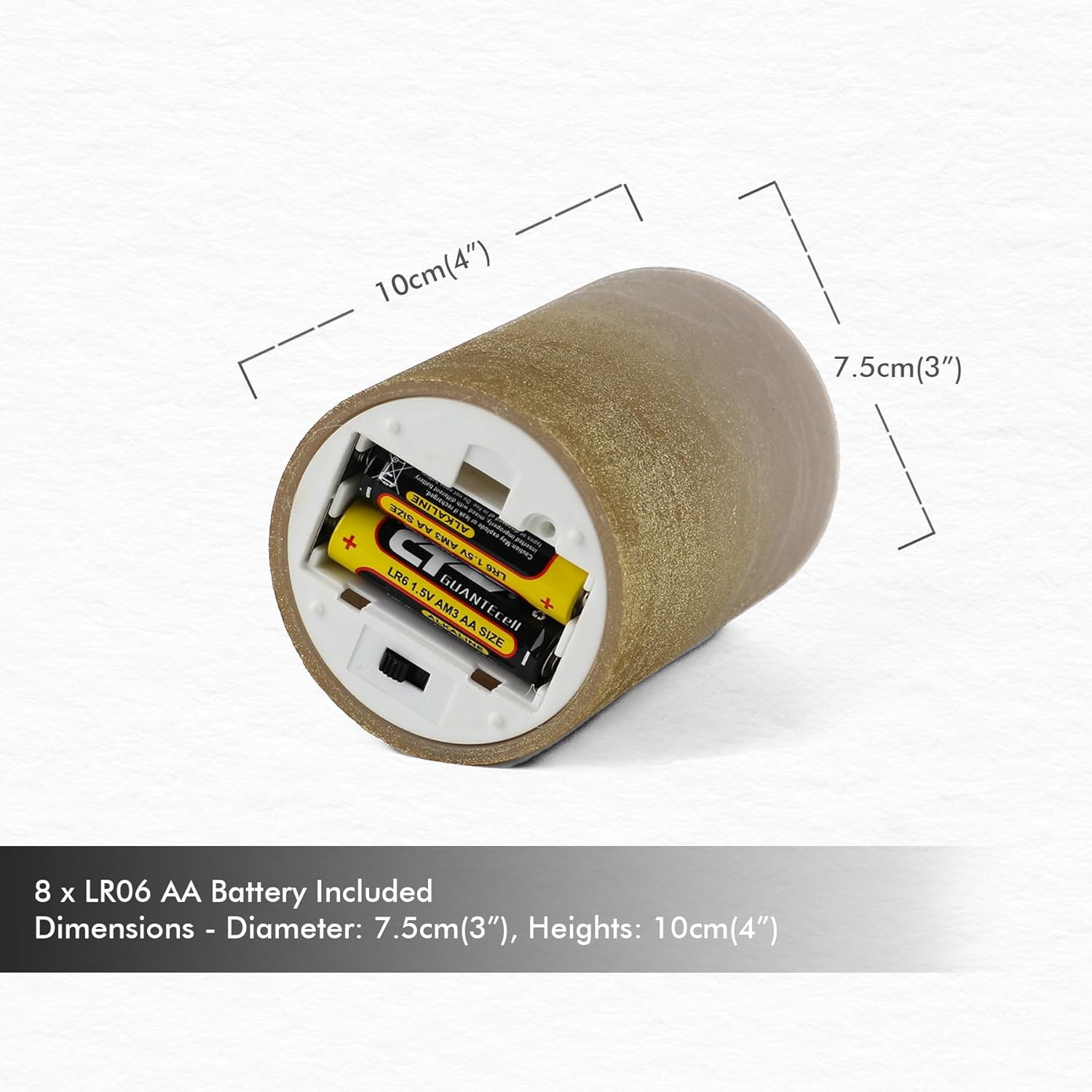 Flameless Led Pillar Candles With Timer For Wreath, Battery Operated Rustic Wax Candles With Remote For Christmas, 8 Batteries Included - Set Of 4 (D 3" X H 4") - Sand Grey/Gold