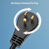 2 Pack 3 Outlet Power Strip Extension Cord 1 Ft Compact Power Strip