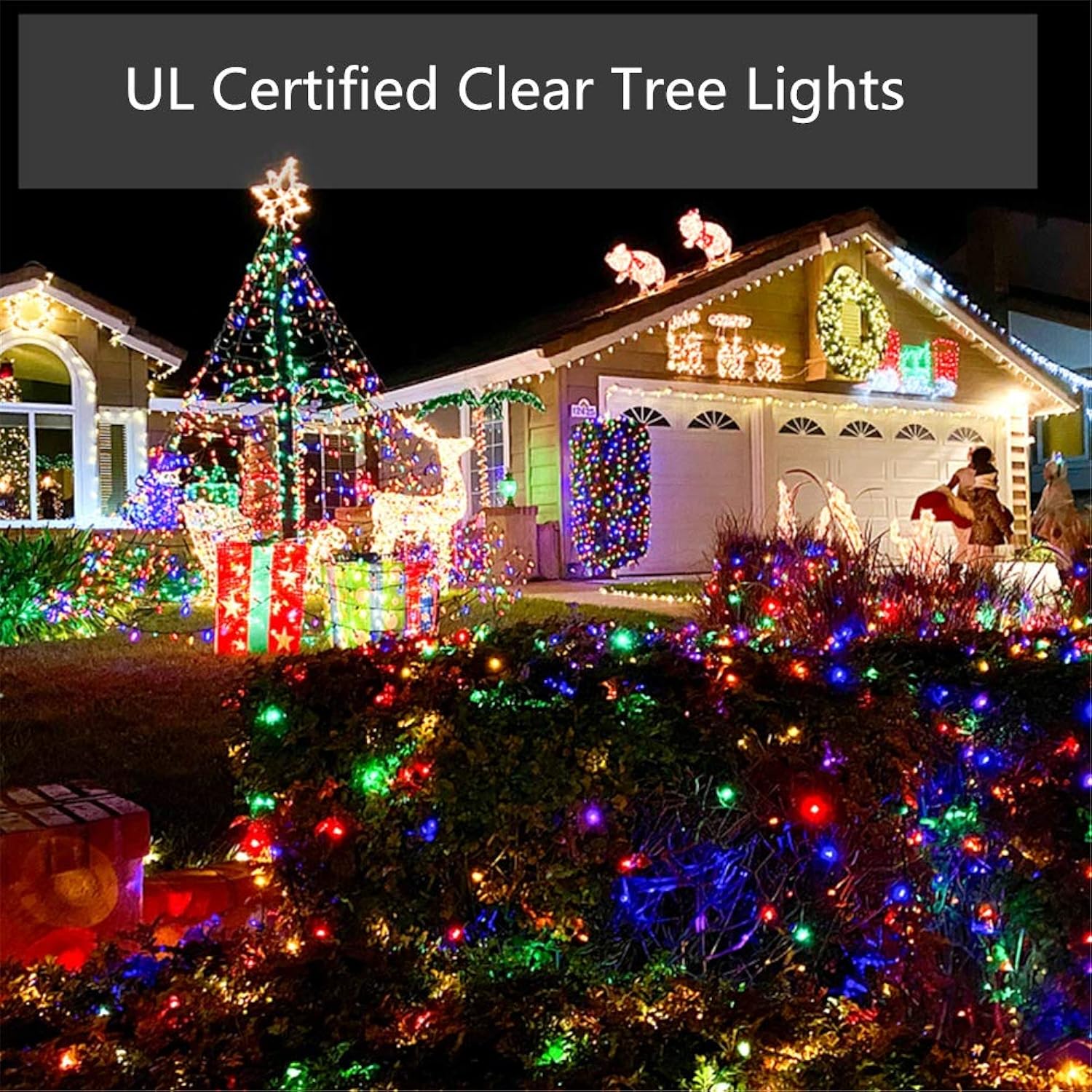 Christmas Lights Indoor Outdoor, 33Ft 150 Lights Multicolor Christmas Tree Lights, 120V Ul Certified Incandescent Mini S