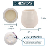 Pavilion Gift Company - Enjoy Every Moment - 8-Ounce Ceramic Candle, Jasmine Scented Candle, Appreciation Gifts for Women, Thinking of You Gifts for Women, 1 Count, Cream
